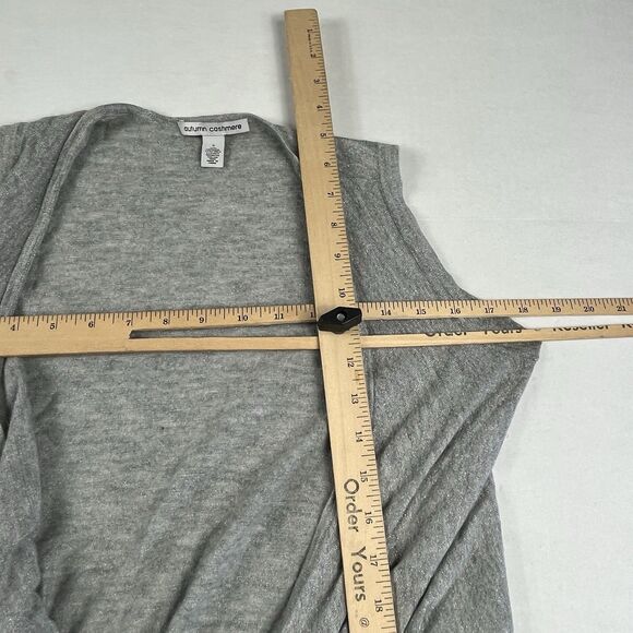 Autumn Cashmere Wrap Sweater Gray Cashmere Blend Tie Front Sleeveless Casual S - Picture 8 of 10